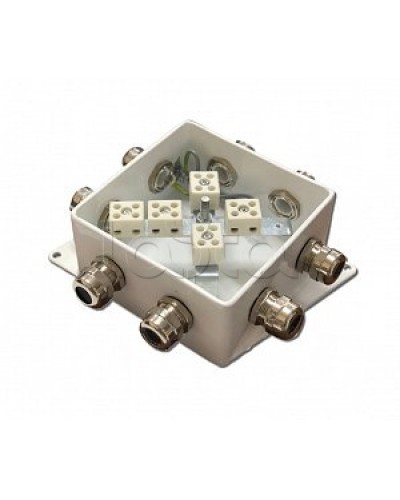 Коробка монтажная огнестойкая Гефест КМ-О (10к*10,0)-IP66-120х120, четыре ввода в Комсомольске-на-Амуре Распределительные коробки Pintop.ru