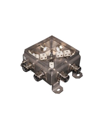 Коробка монтажная огнестойкая Гефест КМ-О (12к*10,0)-IP66 1212нерж, 8 вводов 123х123х60 в Комсомольске-на-Амуре Распределительные коробки Pintop.ru