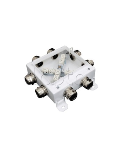 Коробка монтажная огнестойкая Гефест КМ-О (12к*6,0)-IP66 1212, 8 вводов 123х123х6 в Комсомольске-на-Амуре Распределительные коробки Pintop.ru