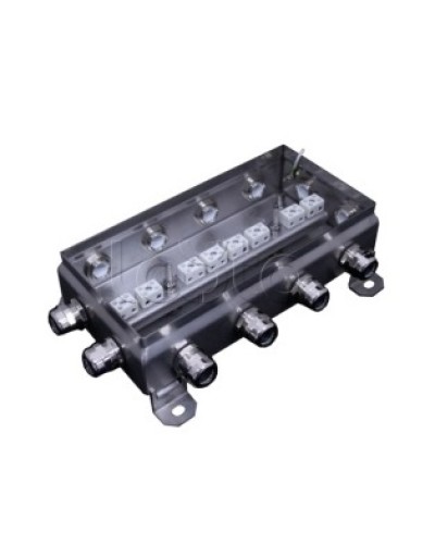 Коробка монтажная огнестойкая Гефест КМ-О (16к*6,0)-IP66 1224нерж, 12 вводов 123х240х60 в Комсомольске-на-Амуре Распределительные коробки Pintop.ru