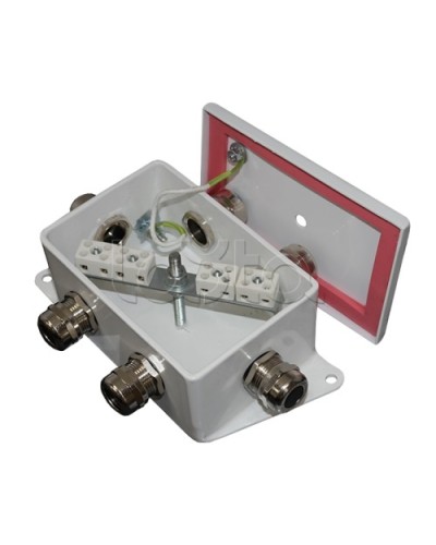 Коробка монтажная огнестойкая Гефест КМ-О (6к)-IP66-d, пять вводов 120х80х68 в Комсомольске-на-Амуре Распределительные коробки Pintop.ru