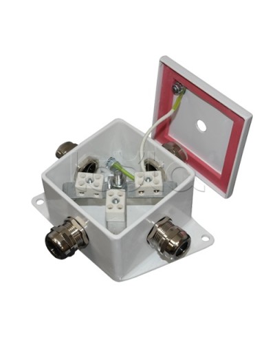 Коробка монтажная огнестойкая Гефест КМ-О (6к)-IP66, три ввода 80х80х68 в Комсомольске-на-Амуре Распределительные коробки Pintop.ru