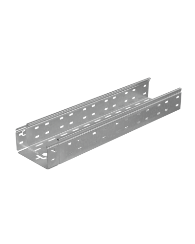 Лоток перфорированный 80х150х0,8 L2500 мм Быстрый монтаж ПЛЮС INOX304 КМ-Профиль (LPplus80-150-0.8-2500 INOX304) в Комсомольске-на-Амуре Кабельные лотки Pintop.ru