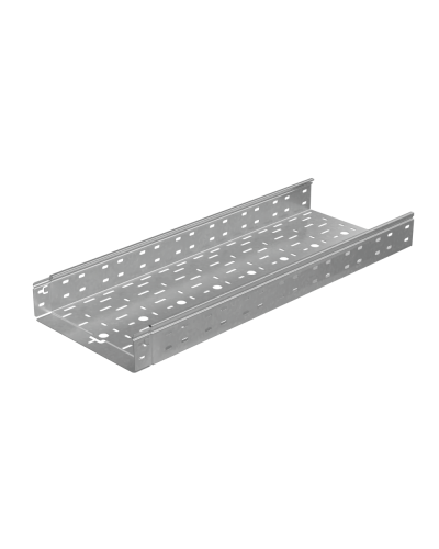 Лоток перфорированный 80х300х1,0 L4000 мм Быстрый монтаж ПЛЮС КМ-профиль (LPplus80-300-1.0-4000) в Комсомольске-на-Амуре Кабельные лотки Pintop.ru