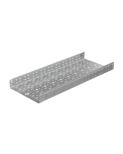 Лоток перфорированный 80х400х1,5 L3000 мм Быстрый монтаж ПЛЮС HD85 КМ-профиль (LPplus80-400-1.5-3000 HD85) в Комсомольске-на-Амуре Кабельные лотки Pintop.ru