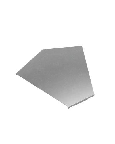 Крышка горизонтального угла 45 гр. 300 мм ПЛЮС INOX304 КМ-Профиль (KGLplus45-300 INOX304) в Комсомольске-на-Амуре Аксессуары для лотков Pintop.ru