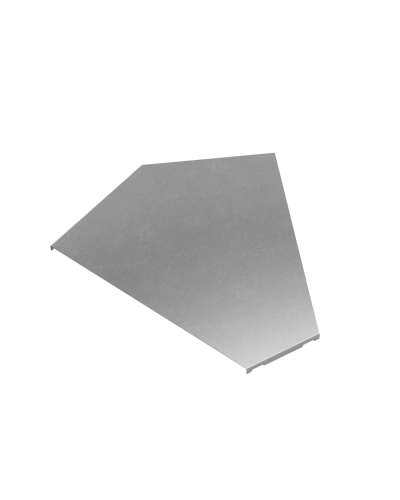 Крышка горизонтального угла 45 гр. 400 мм ПЛЮС HD КМ-Профиль (KGLplus45-400 HD) в Комсомольске-на-Амуре Аксессуары для лотков Pintop.ru