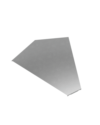 Крышка горизонтального угла 45 гр. 600 мм ПЛЮС INOX304 КМ-Профиль (KGLplus45-600 INOX304) в Комсомольске-на-Амуре Аксессуары для лотков Pintop.ru