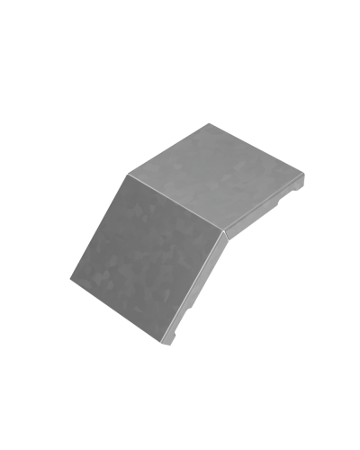 Крышка внешнего вертикального угла 45 гр. 100 мм ПЛЮС HD КМ-Профиль (KVLplus45-100 HD) в Комсомольске-на-Амуре Аксессуары для лотков Pintop.ru