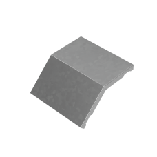 Крышка внешнего вертикального угла 45 гр. 150 мм "ПЛЮС" INOX304 КМ-Профиль (KVLplus45-150 INOX304)