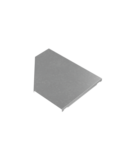 Крышка переходника левого 150-300 мм ПЛЮС INOX304 КМ-Профиль (KPDplus150-300-L INOX304) в Комсомольске-на-Амуре Аксессуары для лотков Pintop.ru