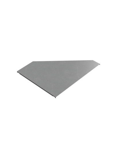 Крышка переходника левого 200-600 мм ПЛЮС INOX304 КМ-Профиль (KPDplus200-600-L INOX304) в Комсомольске-на-Амуре Аксессуары для лотков Pintop.ru