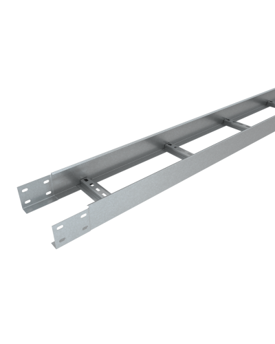 Лоток лестничный 80х200х1,2 L2500 мм Быстрый монтаж HD85 КМ-профиль (LLS80-200-1.2-2500 HD85) в Комсомольске-на-Амуре Кабельные лотки Pintop.ru