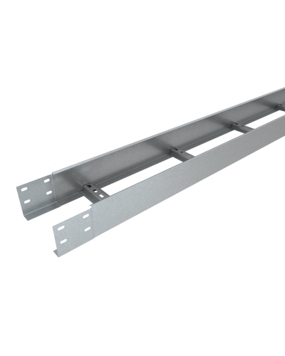 Лоток лестничный 100х300х1,2 L2000 мм Быстрый монтаж КМ-Профиль (LLS100-300-1.2-2000) в Комсомольске-на-Амуре Кабельные лотки Pintop.ru