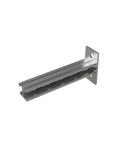 Страт-консоль двойная усиленная развернутая 41х21 L250 s:2,5 мм КМ-профиль (2KSSUR21-250) в Комсомольске-на-Амуре Аксессуары для лотков Pintop.ru