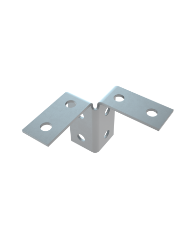 Пластина угловая двойная усиленная HD85 КМ-профиль (2USG4 HD85) в Комсомольске-на-Амуре Аксессуары для лотков Pintop.ru