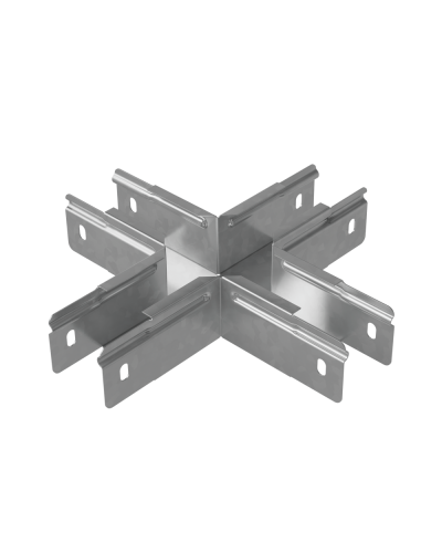 Х-разветвитель прямой 50х50 мм ПЛЮС HD85 КМ-профиль (PXDplus50-50 HD85) в Комсомольске-на-Амуре Аксессуары для лотков Pintop.ru