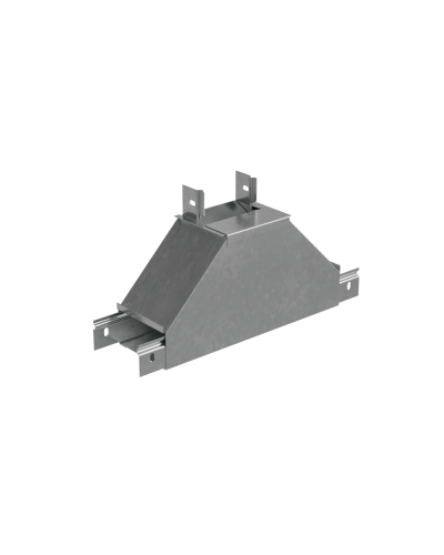 Т-отвод вертикальный 50х300 мм вверх c разворотом трассы на 90 гр. ПЛЮС HD КМ-Профиль (TDNplus90-50-300 HD) в Комсомольске-на-Амуре Аксессуары для лотков Pintop.ru