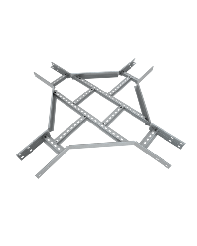 Х-разветвитель лестничный 80х100х1,5 мм Быстрый монтаж КМ-Профиль (LXDS80-100-1.5) в Комсомольске-на-Амуре Аксессуары для лотков Pintop.ru