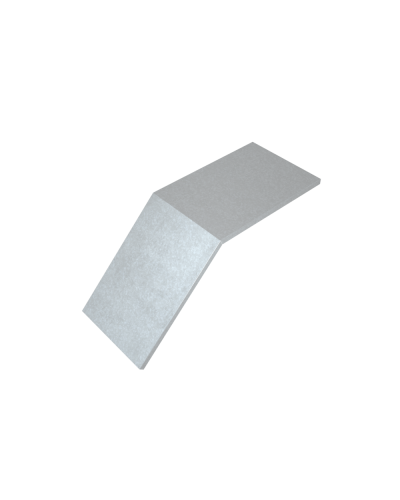 Крышка лестничного вертикального внешнего угла 45 гр. 400 мм INOX304 КМ-Профиль (KLVL45-400 INOX304) в Комсомольске-на-Амуре Аксессуары для лотков Pintop.ru