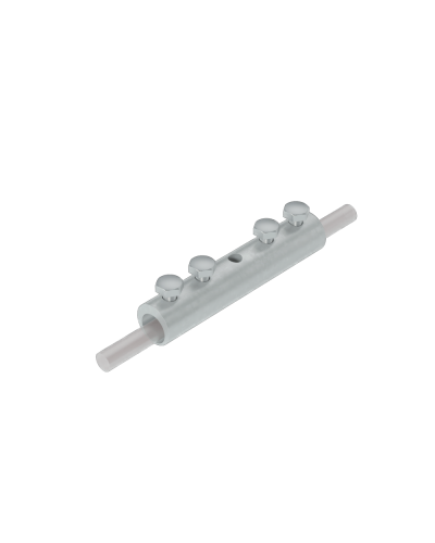 Четырехболтовой сквозной соединитель прутка Ø 5-10 мм КМ-Профиль (4SS-D5-10) в Комсомольске-на-Амуре Крепеж Pintop.ru