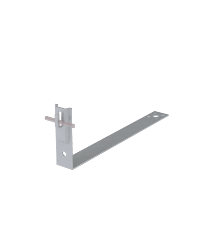 Черепичный держатель зажимной на обрешётку для прутка Ø 5-8 мм L430 мм H100 мм CU КМ-Профиль (CDZO-L430-D5-8 CU) в Комсомольске-на-Амуре Держатели, клипсы, скобы Pintop.ru