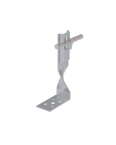 Угловой держатель зажимной скрученный для прутка Ø 5-8 мм H70 мм КМ-Профиль (UDZS-H70-D5-8) в Комсомольске-на-Амуре Монтажные материалы Pintop.ru