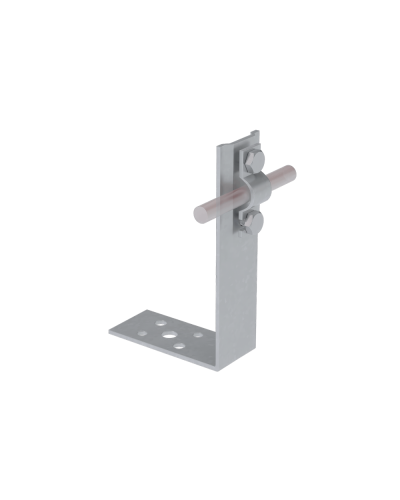 Угловой держатель болтовой для прутка Ø 5-10 мм H150 мм CU КМ-Профиль (UDB-H150-D5-10 CU) в Комсомольске-на-Амуре Монтажные материалы Pintop.ru