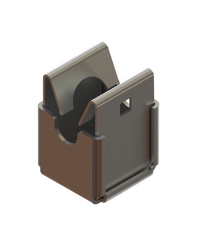 Держатель для прутка Ø 8 мм Быстрый монтаж INOX304 КМ-профиль (DBM-D8 INOX304) в Комсомольске-на-Амуре Аксессуары для лотков Pintop.ru