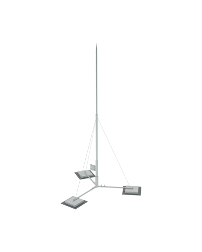 Вольностоящая молниеприемная мачта составная H6,1 м неразборное основание HD КМ-Профиль (TVMR-H6.1 HD) в Комсомольске-на-Амуре Монтажные материалы Pintop.ru