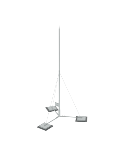 Вольностоящая молниеприемная мачта составная H11,1 м разборное основание HD КМ-Профиль (RTVMR-H11.1 HD) в Комсомольске-на-Амуре Монтажные материалы Pintop.ru