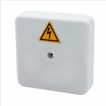 Коробка распределительная огнестойкая КРОПС-П0, IP41, габаритные размеры 75х75х20 мм, для кабелей сечением до 2,5 мм2, 6 клемм КМ-Профиль (FRJB-KM-P0-2.5-06-КРОПС-IP41)