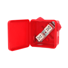 Коробка распределительная огнестойкая КРОПС-П3, IP54, габаритные размеры 80х80х50 мм, для кабелей сечением до 2,5 мм2, 6 клемм КМ-Профиль (FRJB-KM-P3-2.5-06-КРОПС-IP54)