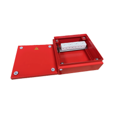 Коробка распределительная огнестойкая КРОПС, IP65, габаритные размеры 150х150х80 мм, для кабелей сечением до 6 мм2, 6 клемм КМ-Профиль (FRJB-KM-ST5-6-06-КРОПС-IP65)