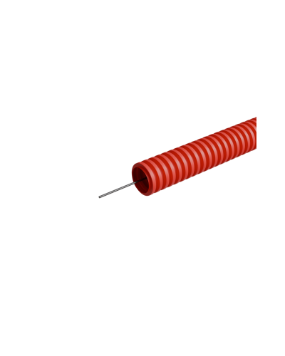 Труба гофрированная ПНД лёгкая d16 мм с зондом трудногорючая безгалогенная (HFFRLS), (уп. 100 м) КМ-профиль (KM-FRTG-16) в Комсомольске-на-Амуре Труба гофрированная Pintop.ru