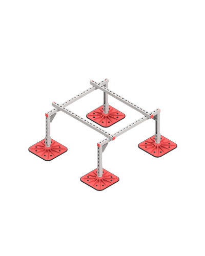 Опорная конструкция для установки оборудования TECHNORAPTOR FOOT 1000х1000 HD КМ-профиль (KM-TR-F-SSEI-1000-1000 HD) в Комсомольске-на-Амуре Системы видеонаблюдения Pintop.ru