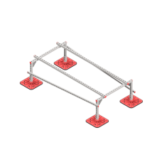 Опорная конструкция для установки оборудования TECHNORAPTOR FOOT 1000х2000 тип 1 КМ-профиль (KM-TR-F-SSEI-1000-2000-1)