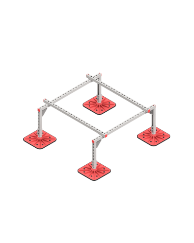 Опорная конструкция для установки оборудования TECHNORAPTOR FOOT 1200х1200 КМ-профиль (KM-TR-F-SSEI-1200-1200) в Комсомольске-на-Амуре Системы видеонаблюдения Pintop.ru