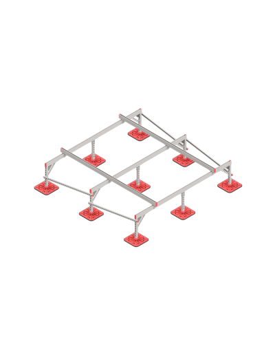 Опорная конструкция для установки оборудования TECHNORAPTOR FOOT 2500х2500 КМ-профиль (KM-TR-F-SSEI-2500-2500) в Комсомольске-на-Амуре Системы видеонаблюдения Pintop.ru