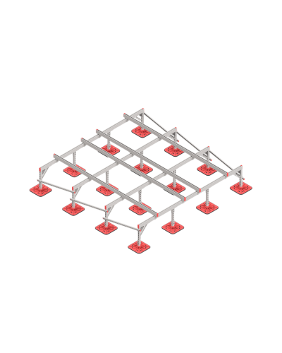 Опорная конструкция для установки оборудования TECHNORAPTOR FOOT 3000х3000 КМ-профиль (KM-TR-F-SSEI-3000-3000) в Комсомольске-на-Амуре Системы видеонаблюдения Pintop.ru