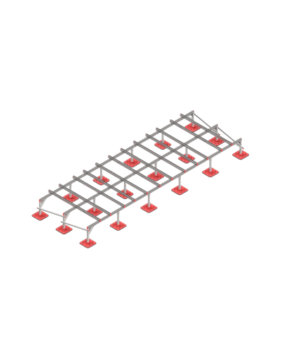 Опорная конструкция для установки оборудования TECHNORAPTOR FOOT 6000х2000 КМ-профиль (KM-TR-F-SSEI-6000-2000) в Комсомольске-на-Амуре Системы видеонаблюдения Pintop.ru