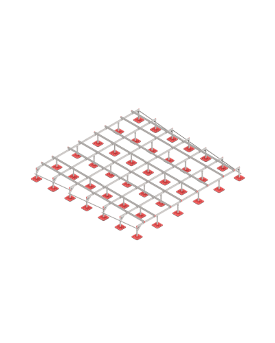 Опорная конструкция для установки оборудования TECHNORAPTOR FOOT 6000х6000 КМ-профиль (KM-TR-F-SSEI-6000-6000) в Комсомольске-на-Амуре Системы видеонаблюдения Pintop.ru