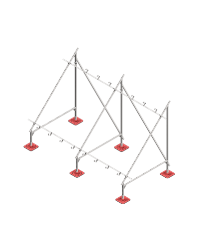 Опорная конструкция для установки нескольких солнечных панелей/коллекторов TECHNORAPTOR FOOT КМ-профиль (KM-TR-F-SSfMMPI-C) в Комсомольске-на-Амуре Системы видеонаблюдения Pintop.ru