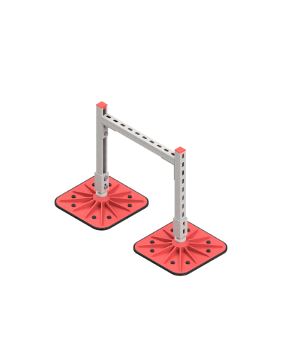 Опорная конструкция для горизонтальных прямоугольных воздуховодов и металлических лотков кабеленесущих систем TECHNORAPTOR FOOT 500х500 КМ-профиль (KM-TR-F-SSHRAD-500-500) в Комсомольске-на-Амуре Системы видеонаблюдения Pintop.ru