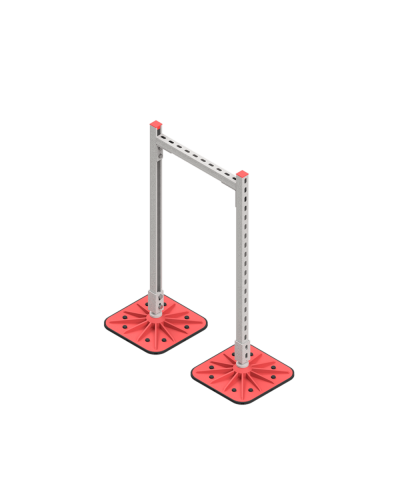 Опорная конструкция для горизонтальных прямоугольных воздуховодов и металлических лотков кабеленесущих систем TECHNORAPTOR FOOT 500х1000 КМ-профиль (KM-TR-F-SSHRAD-500-1000) в Комсомольске-на-Амуре Системы видеонаблюдения Pintop.ru