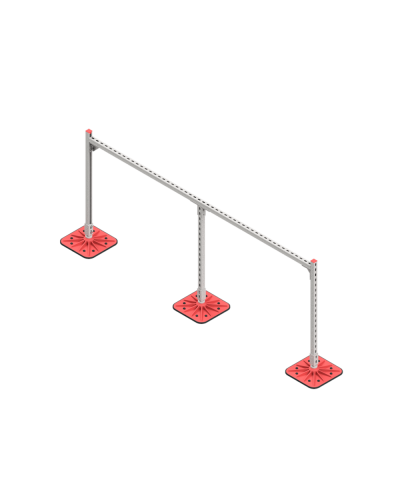 Опорная конструкция для горизонтальных прямоугольных воздуховодов и металлических лотков кабеленесущих систем TECHNORAPTOR FOOT 2500х1000 HD КМ-профиль (KM-TR-F-SSHRAD-2500-1000 HD) в Комсомольске-на-Амуре Системы видеонаблюдения Pintop.ru