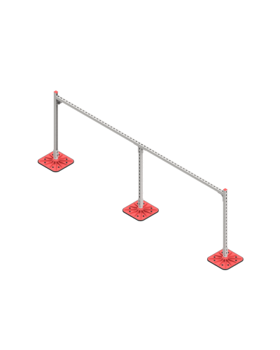 Опорная конструкция для горизонтальных прямоугольных воздуховодов и металлических лотков кабеленесущих систем TECHNORAPTOR FOOT 3000х1000 HD КМ-профиль (KM-TR-F-SSHRAD-3000-1000 HD) в Комсомольске-на-Амуре Системы видеонаблюдения Pintop.ru