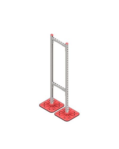 Опорная конструкция для горизонтальных прямоугольных воздуховодов и металлических лотков кабеленесущих систем TECHNORAPTOR FOOT 350х1500 HD КМ-профиль (KM-TR-F-SSHRAD-350-1500 HD) в Комсомольске-на-Амуре Системы видеонаблюдения Pintop.ru