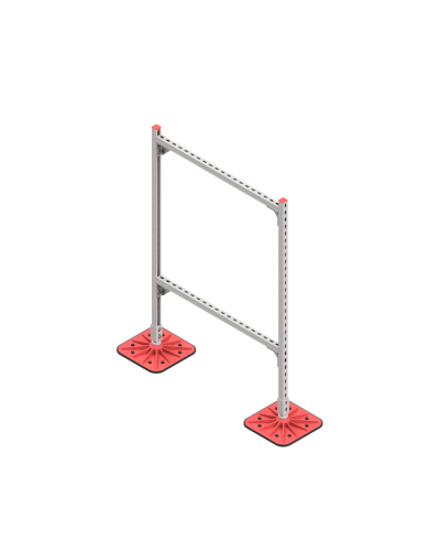 Опорная конструкция для горизонтальных прямоугольных воздуховодов и металлических лотков кабеленесущих систем TECHNORAPTOR FOOT 1000х1500 HD КМ-профиль (KM-TR-F-SSHRAD-1000-1500 HD) в Комсомольске-на-Амуре Системы видеонаблюдения Pintop.ru