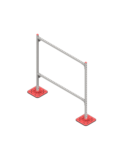 Опорная конструкция для горизонтальных прямоугольных воздуховодов и металлических лотков кабеленесущих систем TECHNORAPTOR FOOT 1500х1500 КМ-профиль (KM-TR-F-SSHRAD-1500-1500) в Комсомольске-на-Амуре Системы видеонаблюдения Pintop.ru